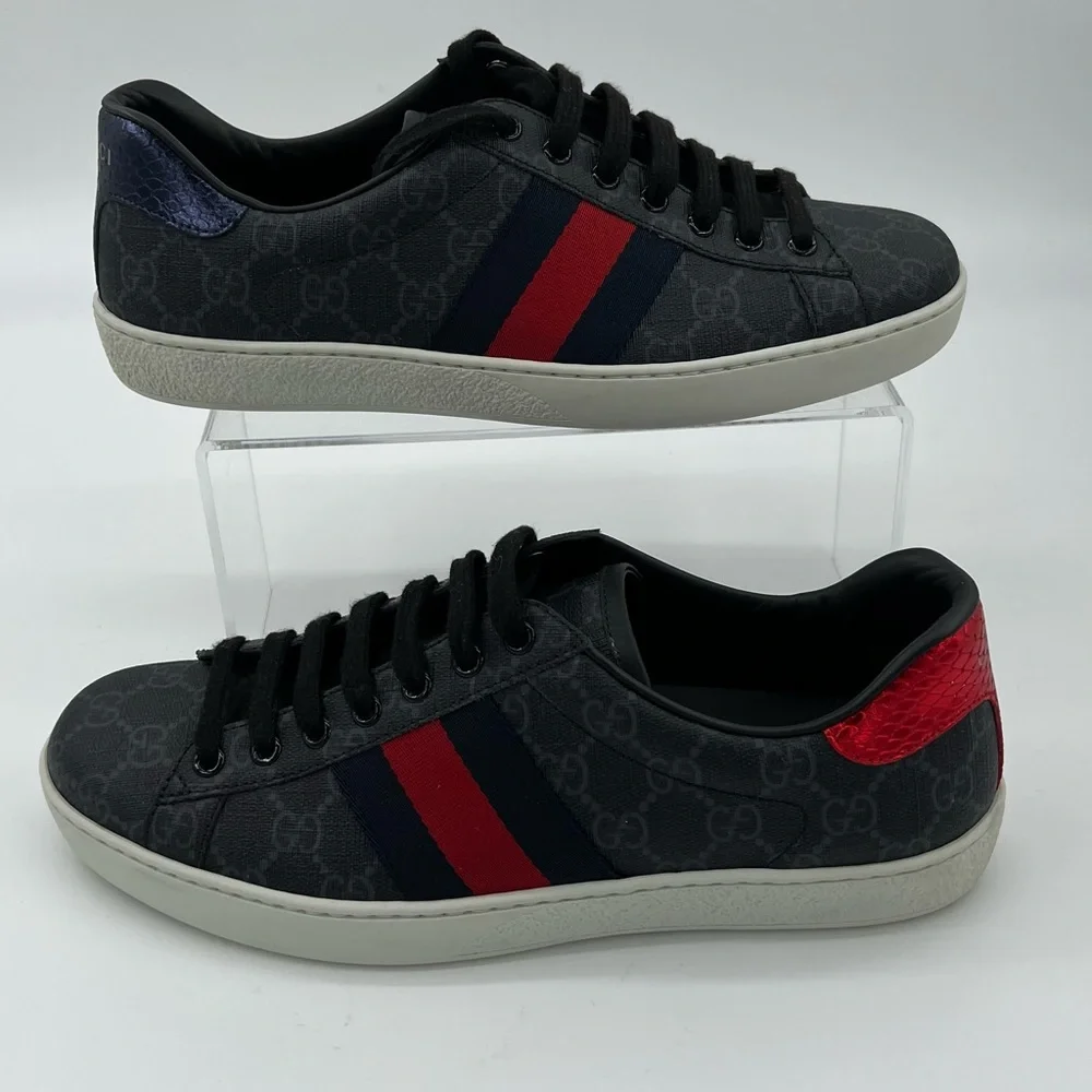 Men’s GUCCI New Ace GG Supreme Sneakers Size 7.5 (US 8.5) MSRP: $750 - Picture 1 of 10